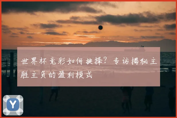 世界杯竞彩如何抉择？专访揭秘主胜主负的盈利模式